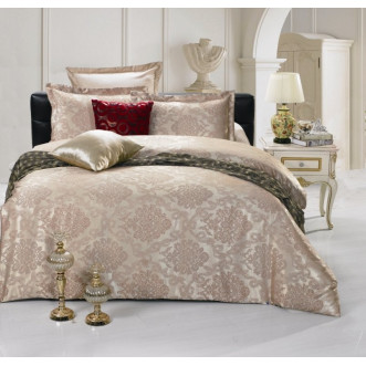 Постельное белье евро сатин жаккард Вальтери JC-19