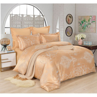 Постельное белье евро сатин жаккард Вальтери JC-104