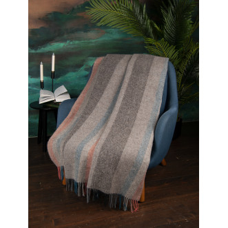 Шерстяной плед альпака меринос Avinamas Lima темно серый