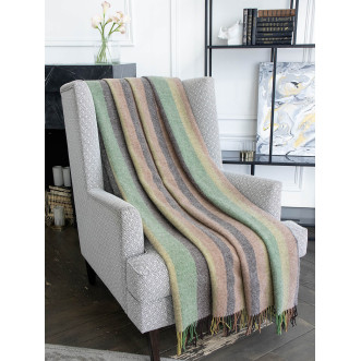 Шерстяной плед альпака меринос Avinamas Lima зеленый