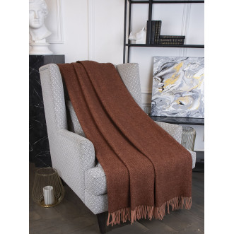 Шерстяной плед монгольские ягнята Litvilas Jola красный