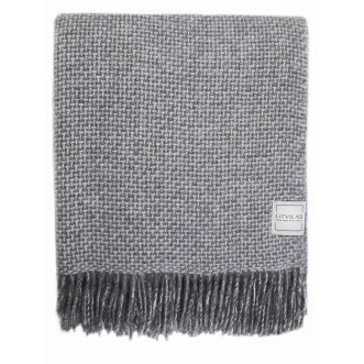 Шерстяной плед монгольские ягнята Litvilas Gerda серый фото