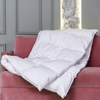 Одеяло евро макси 220х240 теплое German Grass Белая серия (White Familie Down) из пуха в магазине Lux-Postel.com