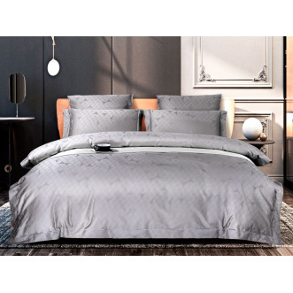 Постельное белье семейное жаккард Asabella Графитовый