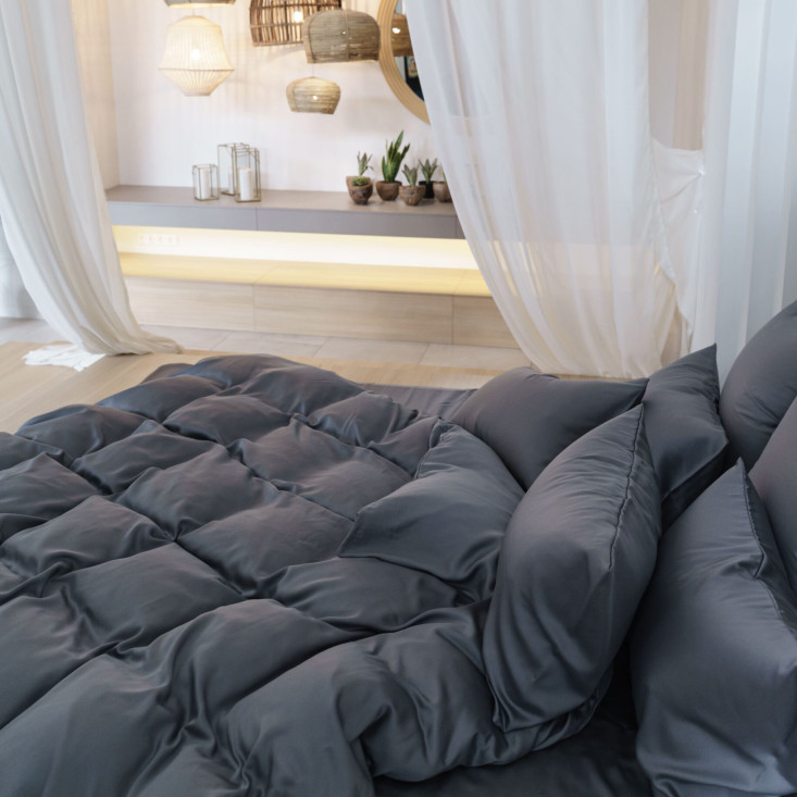 Постельное белье евро тенсел Grey Brilliant Grass German Grass наволочки 70х70