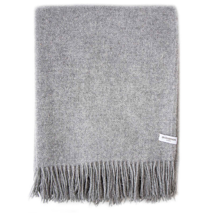 Шерстяной плед Avinamas Mino серый