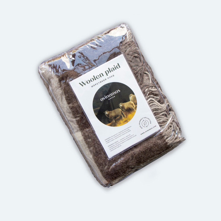 Шерстяной плед Avinamas Maya туя