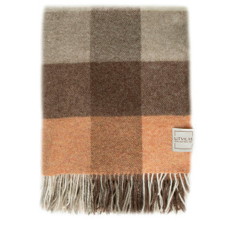 Шерстяной плед монгольские ягнята Litvilas Palanga палисандр фото