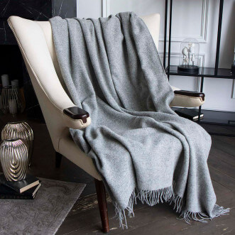 Шерстяной плед Avinamas Mino серый описание