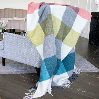 Шерстяной плед альпака меринос Avinamas Maule радуга описание