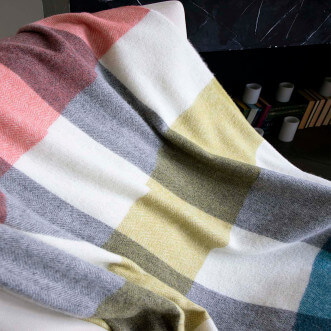 Шерстяной плед альпака меринос Avinamas Maule радуга фото