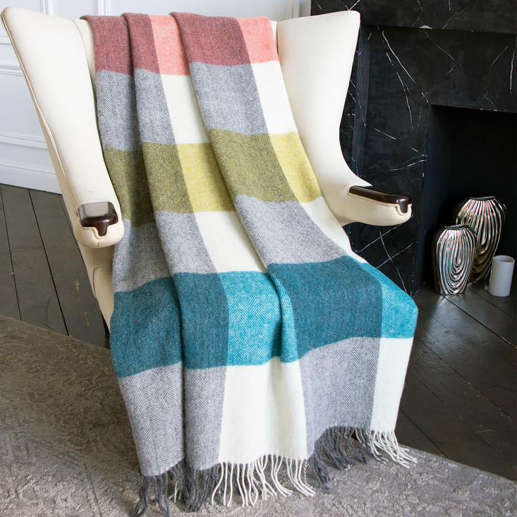 Шерстяной плед альпака меринос Avinamas Maule радуга