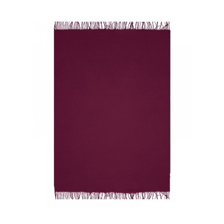 Шерстяной плед меринос Valtery бордо