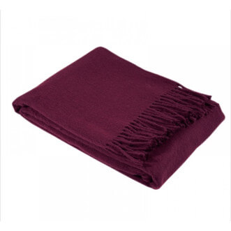 Шерстяной плед меринос Valtery бордо