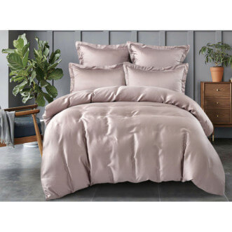 Постельное белье евро сатин Фамилье Однотонное TO-5