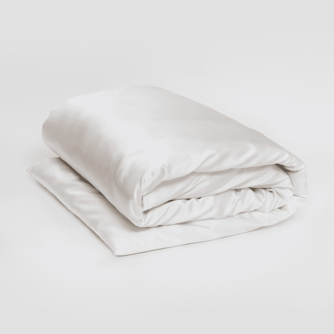 Пододеяльник шелковый евро 200х220 German Grass Кремовый белый (Creamy White) по низкой цене