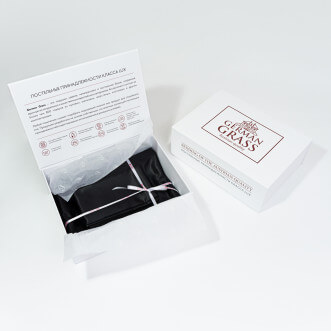 Постельное белье шелковое евро German Grass Черный Алмаз (Diamond Black) по низкой цене