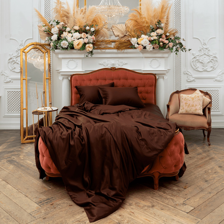 Наволочка шелковая 50х70 Chocolate Pie Grass German Grass