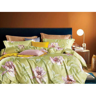 Постельное белье евро люкс мако-сатин Asabella Лотос