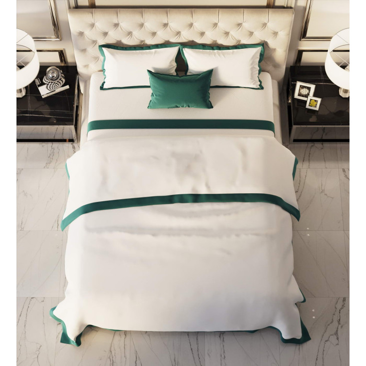 Постельное белье 1,5 спальный мако-сатин Sofi de Marko Fler Изумруд