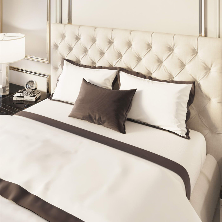 Постельное белье 1,5 спальный мако-сатин Sofi de Marko Fler Шоколад - купить по низким ценам