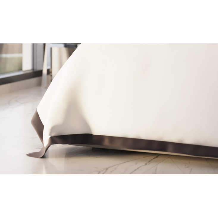 Постельное белье 1,5 спальный мако-сатин Sofi de Marko Fler Шоколад - купить по низким ценам