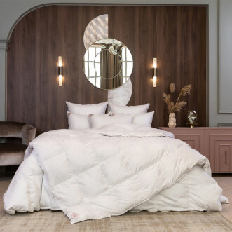 Подушка пуховая 70х70 German Grass Серебряный Пух (Silver Down) европейское качество в магазине Lux-Postel.com