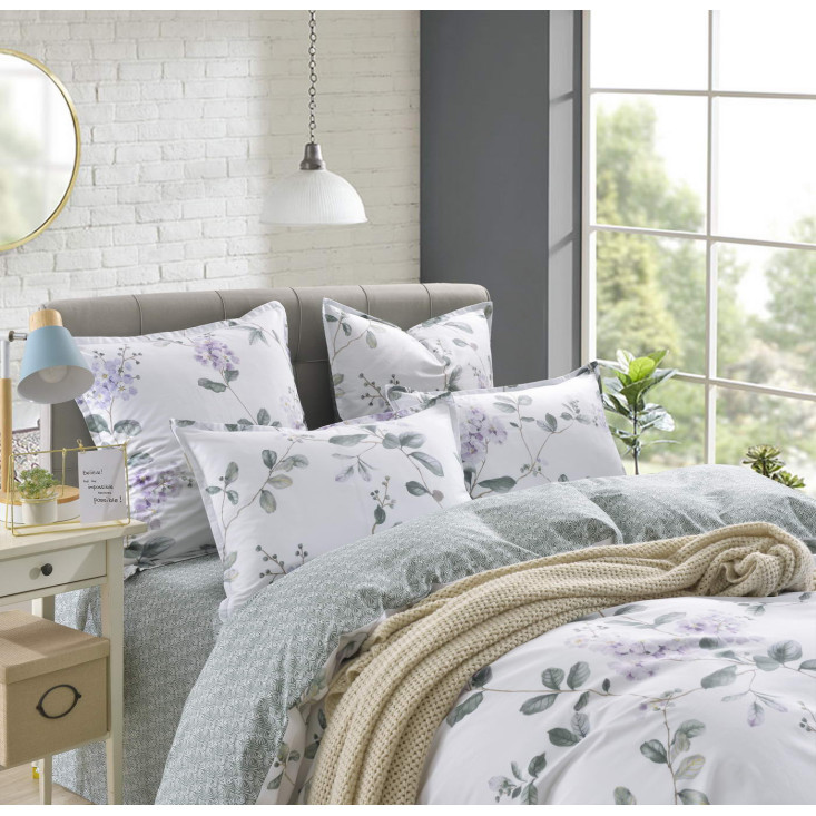 Постельное белье евро макси сатин Sofi de Marko Нигина зеленая