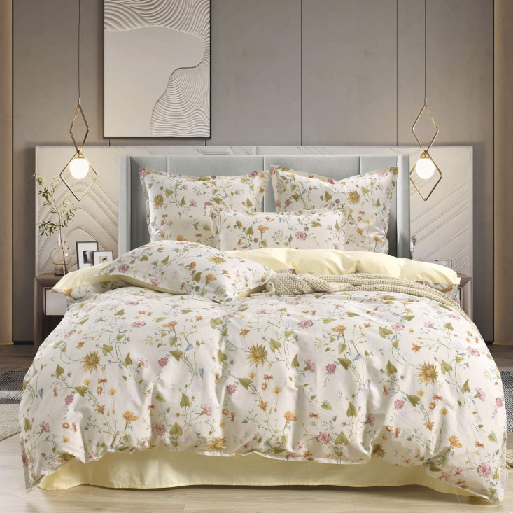 Постельное белье евро макси сатин Sofi de Marko Меланж крем