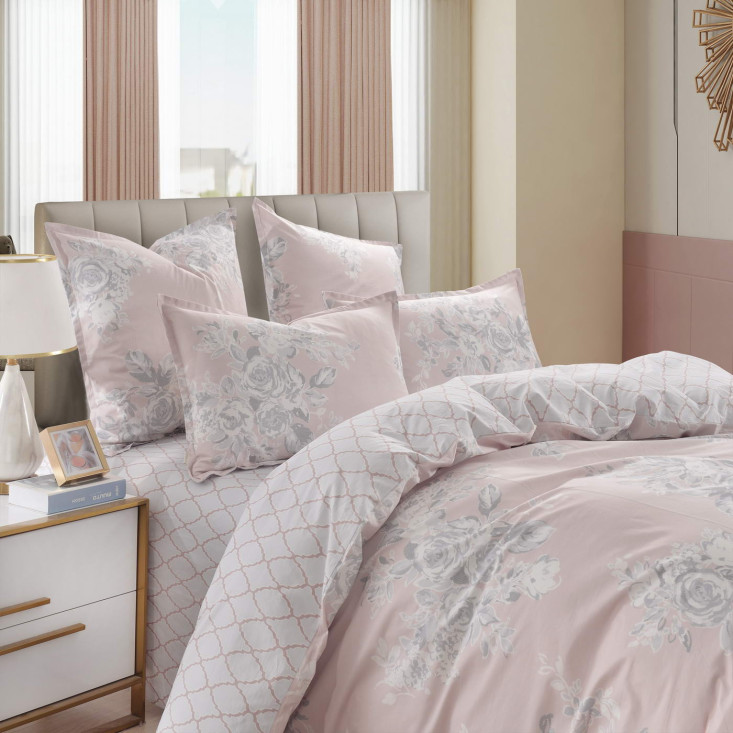 Постельное белье евро макси сатин Sofi de Marko Меланж крем