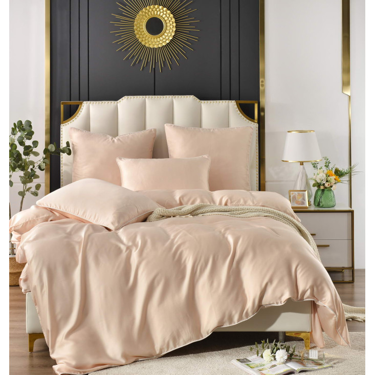 Постельное белье семейное тенсел Sofi de Marko Andre Розовый беж