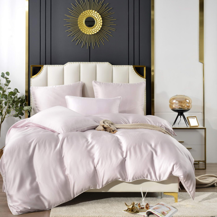 Постельное белье семейное тенсел Sofi de Marko Andre Бледно розовый