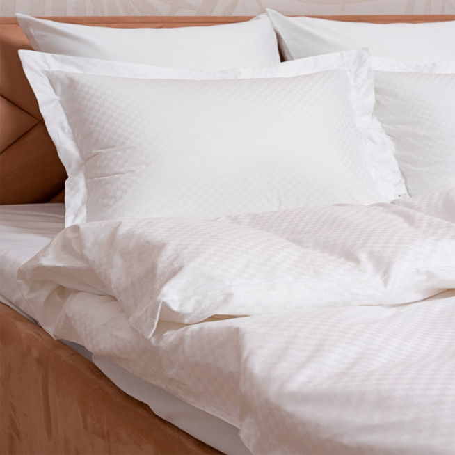 Постельное белье евро мако сатин люкс Chess Palette Grass German Grass