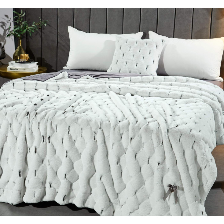 Плед искусственный мех Sofi De Marko Адриана серый