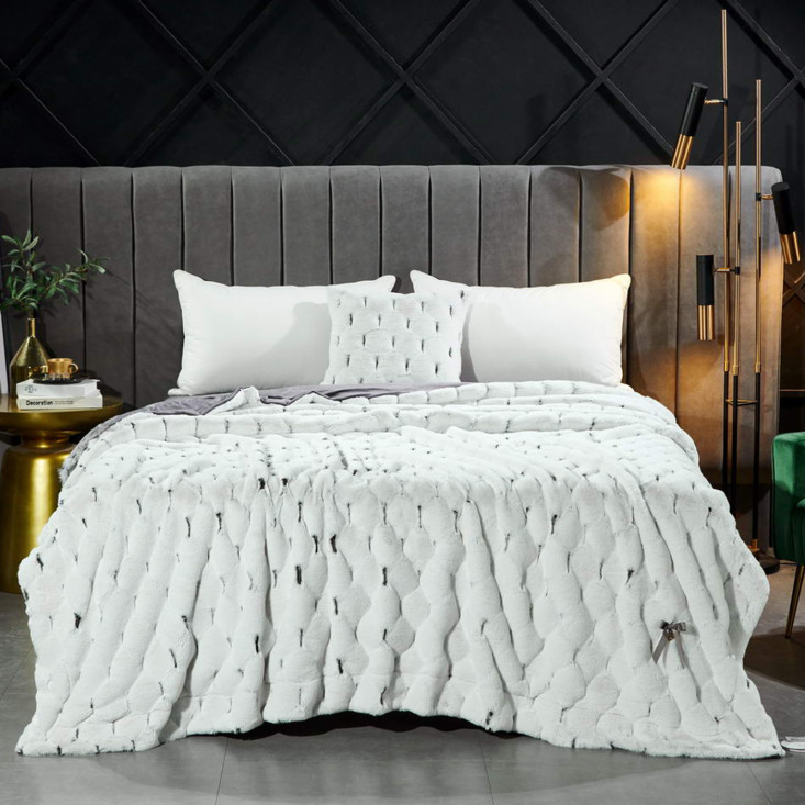 Плед искусственный мех Sofi De Marko Адриана серый