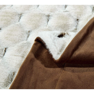 Плед искусственный мех Sofi De Marko Адриана экрю - купить по низким ценам в Lux-Postel.com