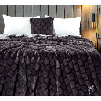 Плед искусственный мех Sofi De Marko Адриана черный отзывы