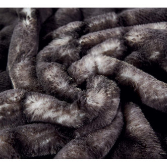 Плед искусственный мех Sofi De Marko Адриана черный - купить по низким ценам в Lux-Postel.com