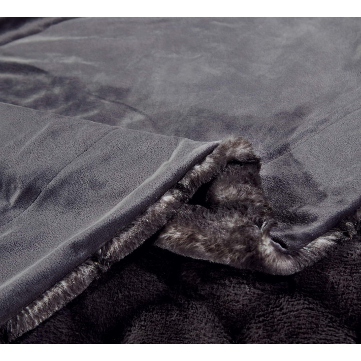 Плед искусственный мех Sofi De Marko Адриана черный