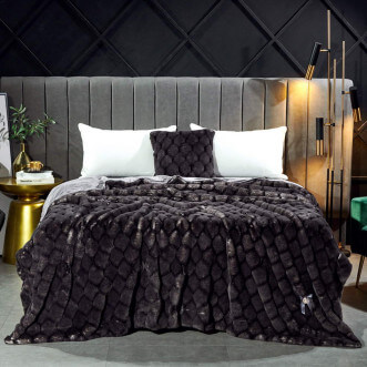 Плед искусственный мех Sofi De Marko Адриана черный