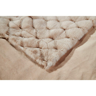 Плед искусственный мех Sofi De Marko Адриана бежевый - купить по низким ценам в Lux-Postel.com