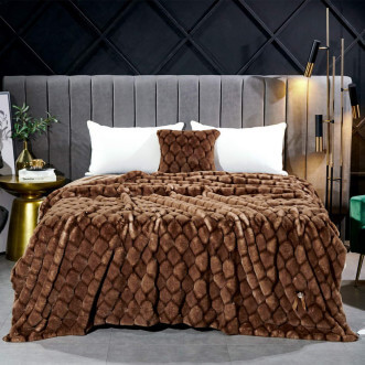 Плед искусственный мех Sofi De Marko Адриана коричневый