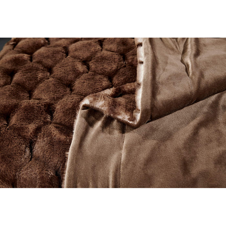 Плед искусственный мех Sofi De Marko Адриана коричневый