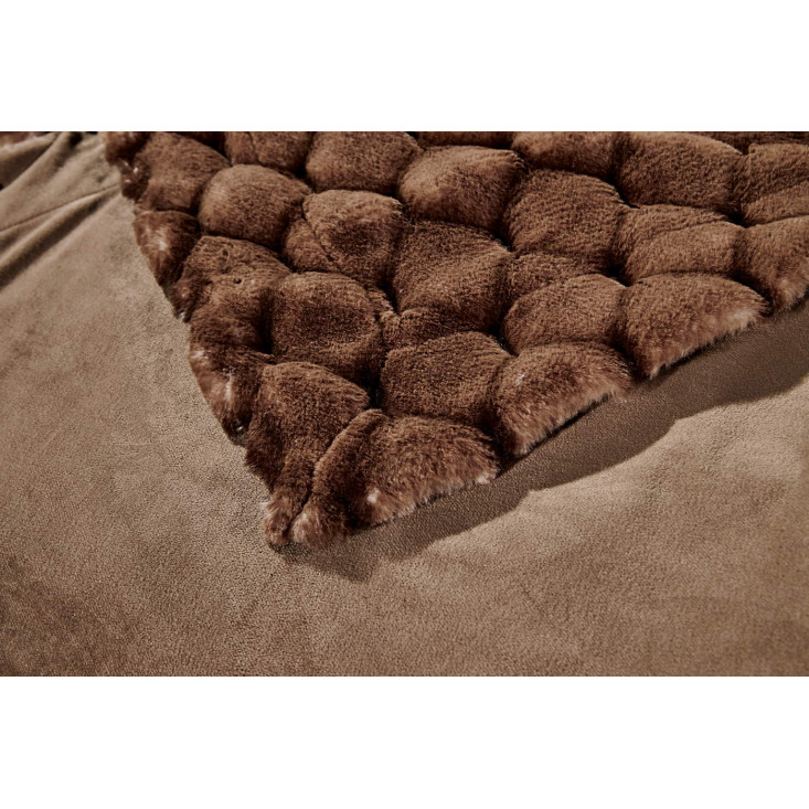 Плед искусственный мех Sofi De Marko Адриана коричневый