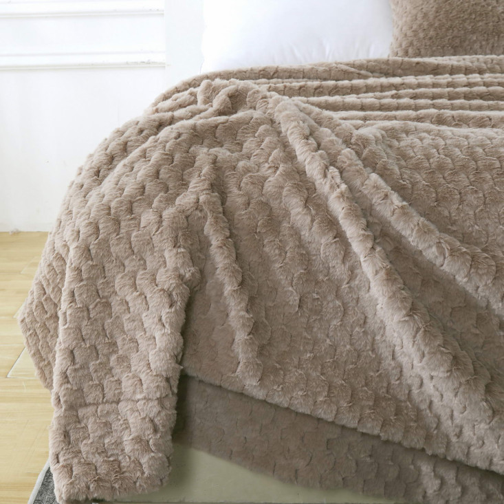 Плед искусственный мех Sofi De Marko Аврил беж