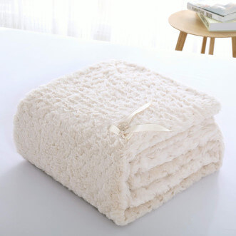 Плед искусственный мех Sofi De Marko Аврил крем - купить по низким ценам в Lux-Postel.com