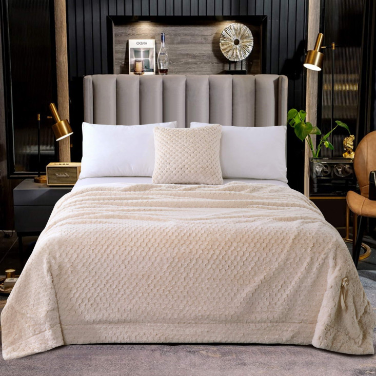 Плед искусственный мех Sofi De Marko Аврил крем