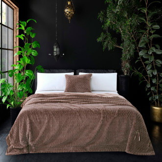 Плед искусственный мех Sofi De Marko Аврил мокко