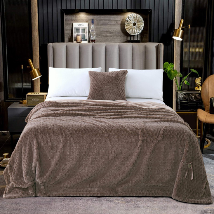 Плед искусственный мех Sofi De Marko Аврил мокко