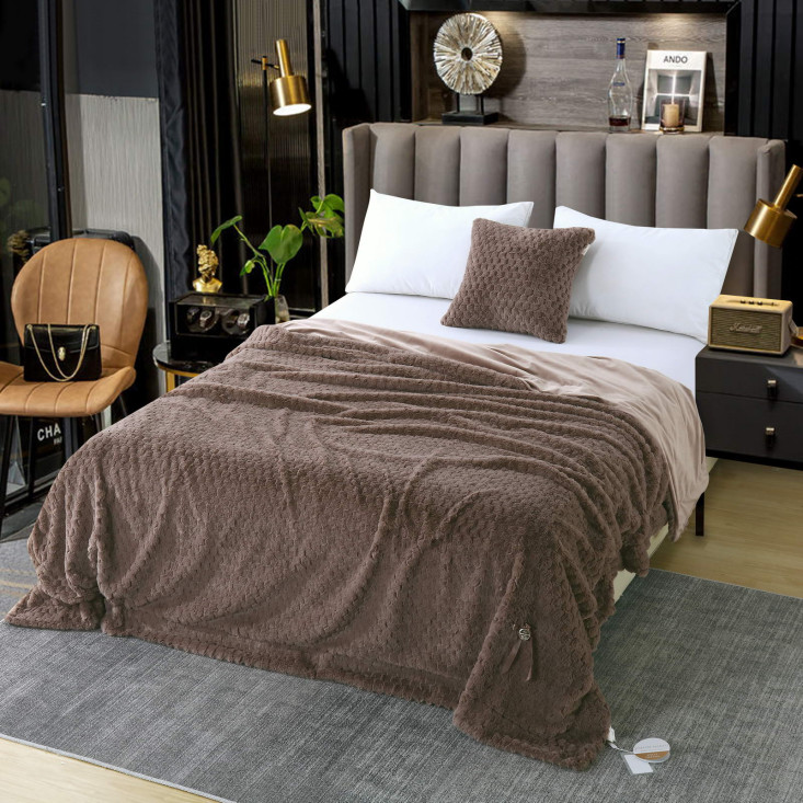 Плед искусственный мех Sofi De Marko Аврил мокко